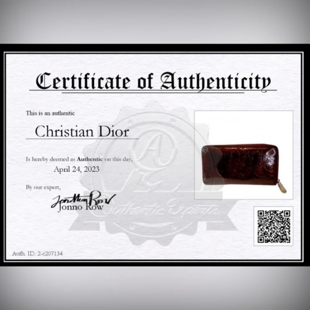 Christian Dior Bordeaux Trotter Patent Leather Long Zippy Wallet